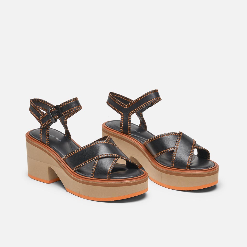 SANDALS - Charline Sandals, Black Lambskin - 3606063549486 - Clergerie Paris - Europe