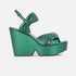 SANDALS - DARLIE LAMBSKIN GREEN METALLIC - 3606063895897 - Clergerie Paris - Europe