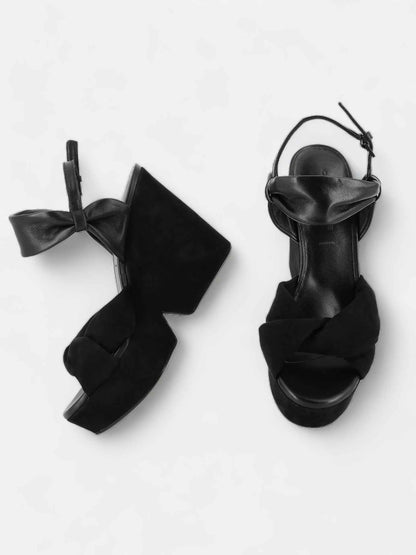 SANDALS - DARLIE sandals, suede goatskin black - 3606063895293 - Clergerie Paris - Europe
