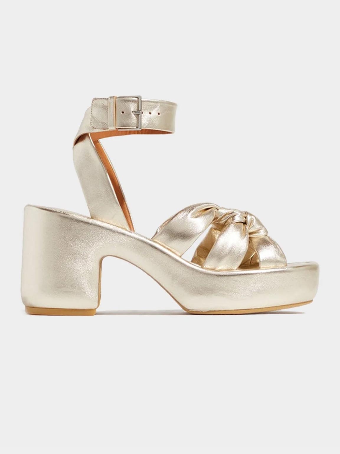 SANDALS - DAYNA sandals, lambskin beige metal - 3606063508452 - Clergerie Paris - Europe