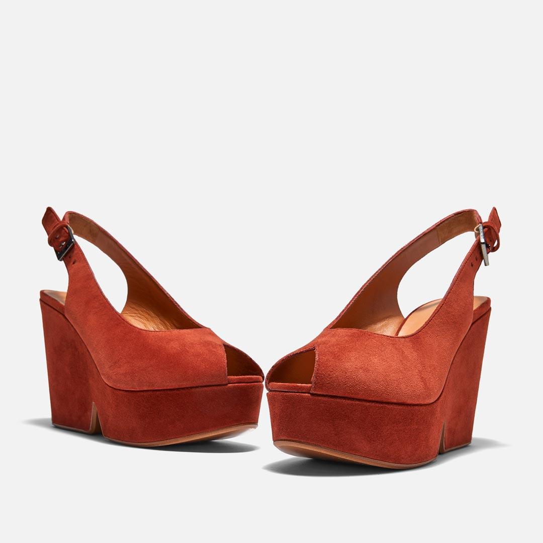 PUMPS - DYLAN PUMPS, BRICK GOATSKIN - 3606063218405 - Clergerie Paris - Europe