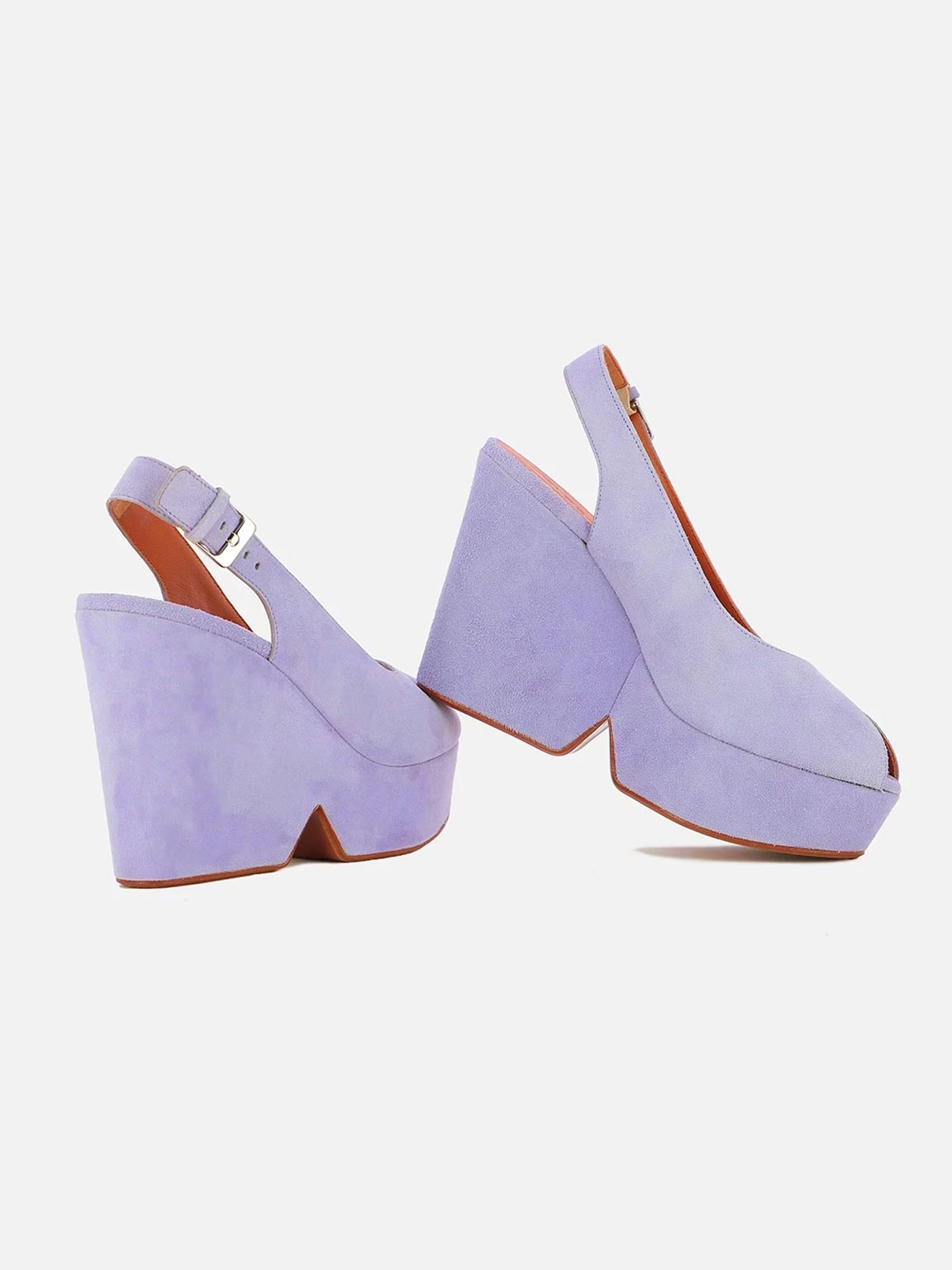 WEDGES - DYLAN wedges, goatskin purple - 3606063834056 - Clergerie Paris - Europe