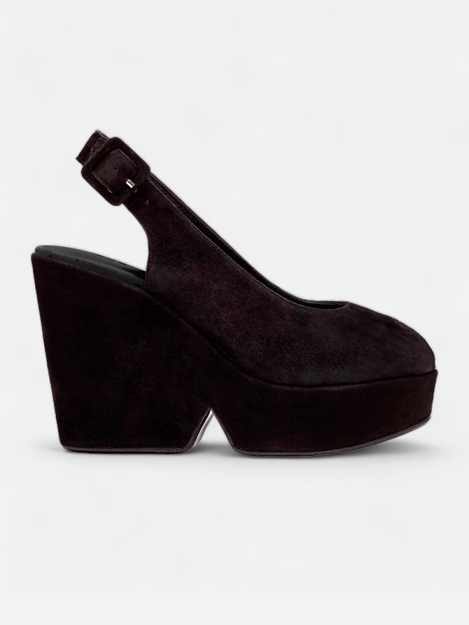 WEDGES - DYLAN wedges, suede goatskin black - 3606063850544 - Clergerie Paris - Europe