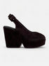 WEDGES - DYLAN wedges, suede goatskin black - 3606063850544 - Clergerie Paris - Europe