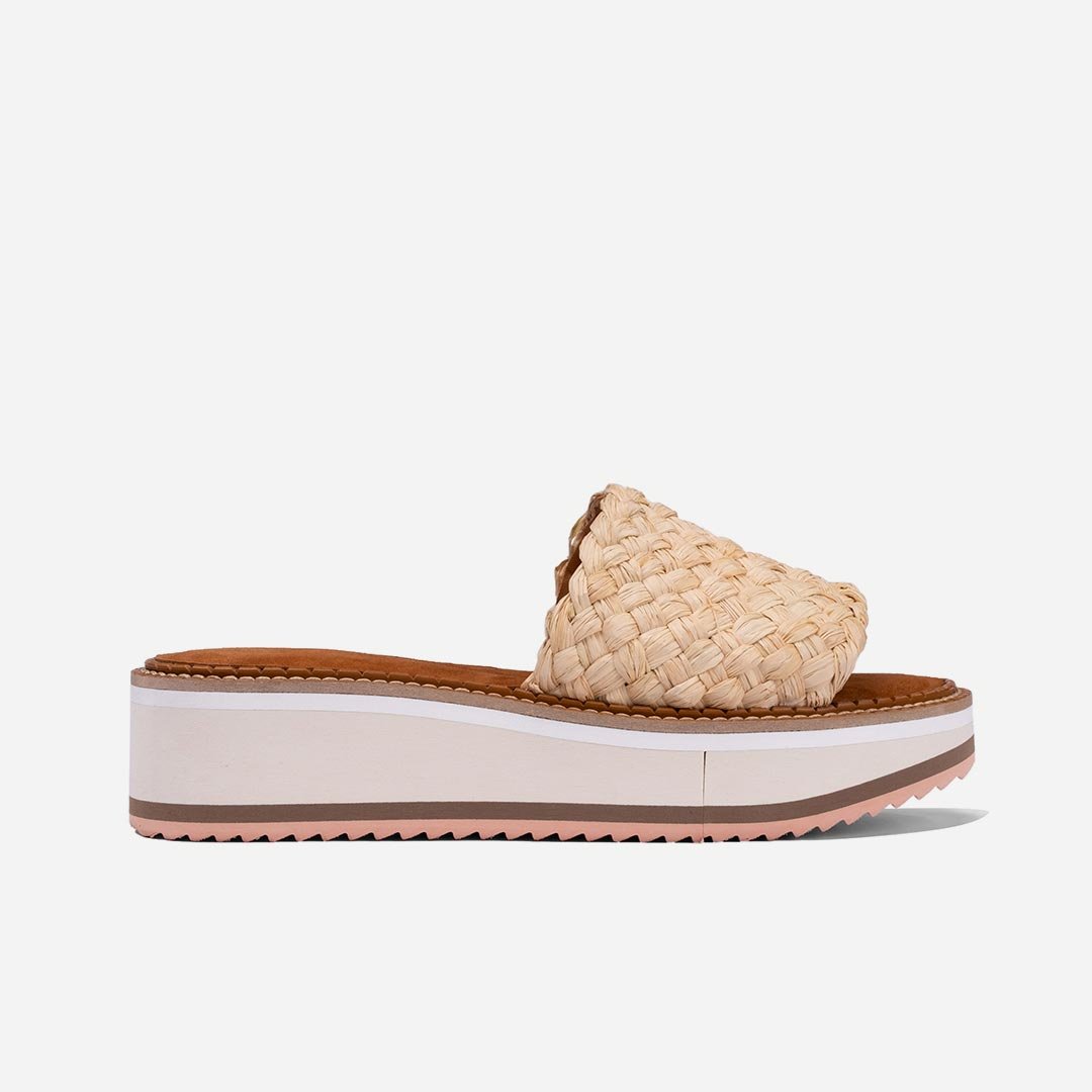 MULES - FLEURINE MULES, NATURAL RAFFIA - 3606062932111 - Clergerie Paris - Europe