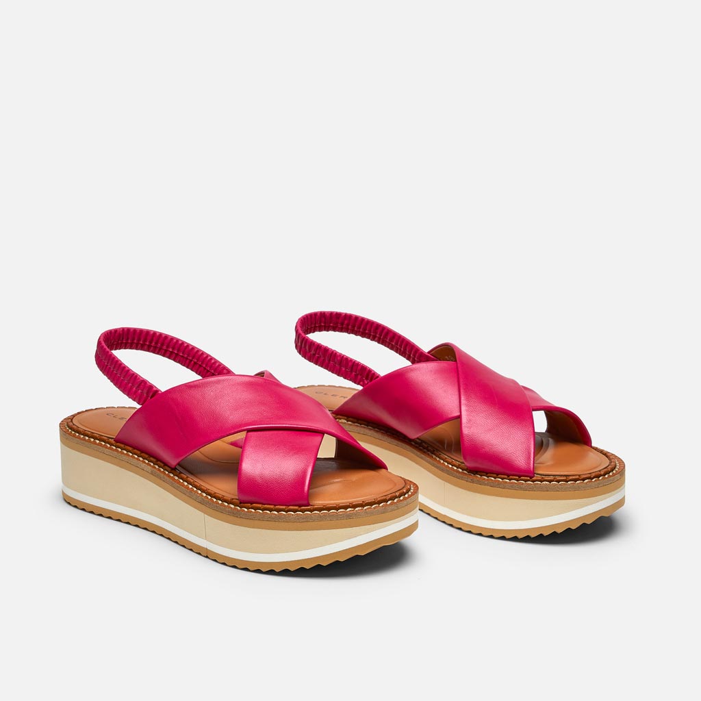 SANDALS - Freedom Sandals, Hibiscus Pink Lambskin - 3606063474214 - Clergerie Paris - Europe