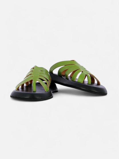 SANDALS - LAYEL sandals, vegetal calfskin green - 3606063629461 - Clergerie Paris - Europe