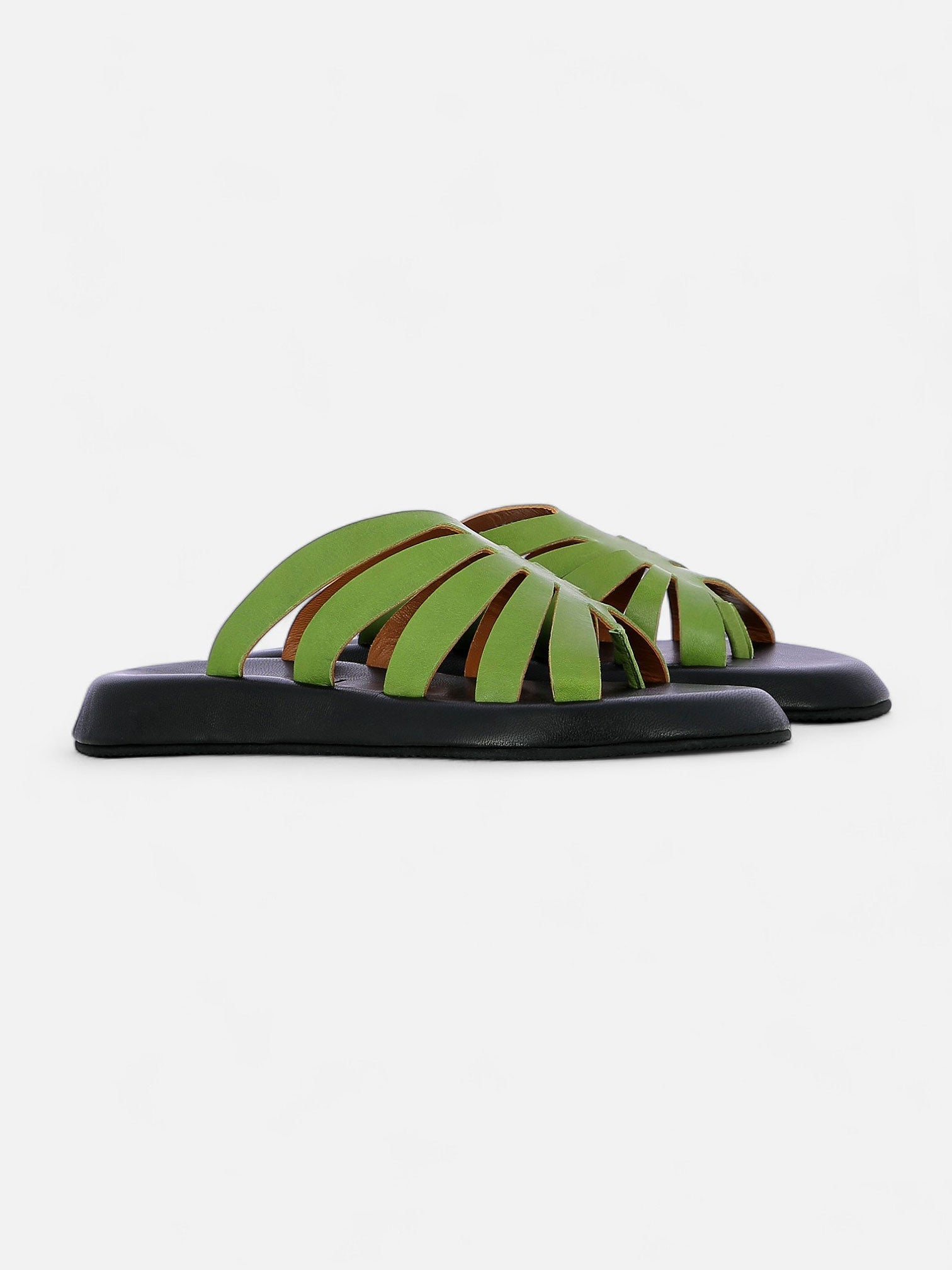 SANDALS - LAYEL sandals, vegetal calfskin green - 3606063629461 - Clergerie Paris - Europe