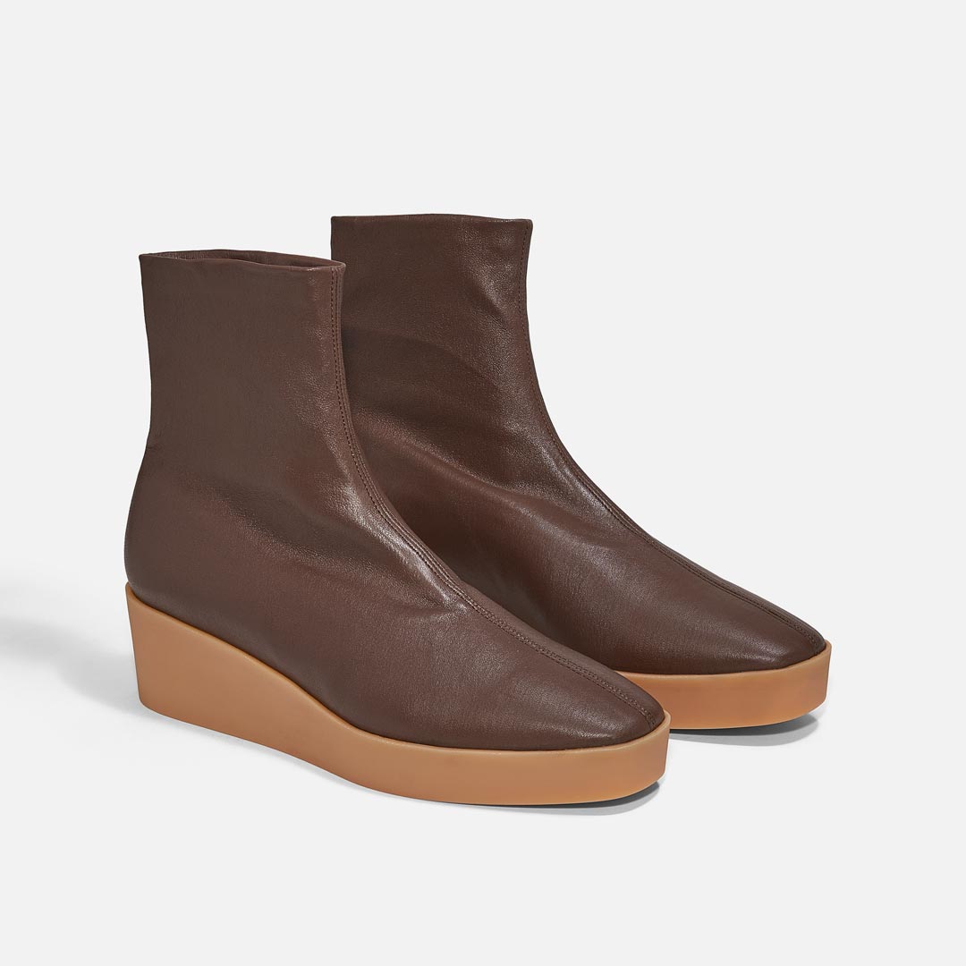 ANKLE BOOTS - LEXA ANKLE BOOTS, WOOD BROWN LAMBSKIN - 36060632508 - Clergerie Paris - Europe
