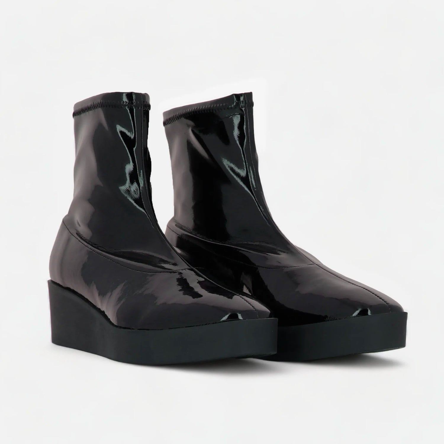 Bottines top en vinyle