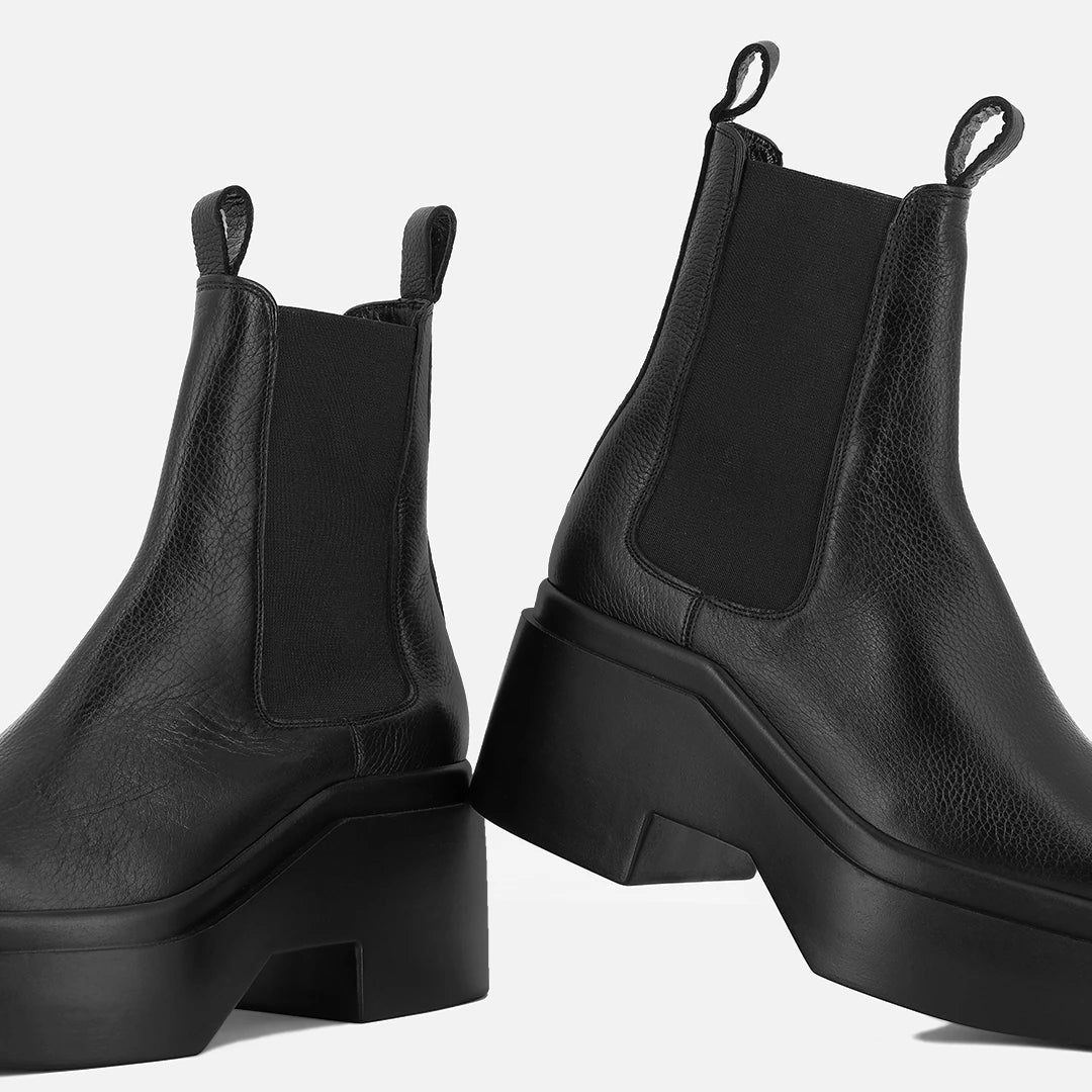 ANKLE BOOTS - NAFY GRAINED LEATHER BLACK - 3606063898775 - Clergerie Paris - Europe