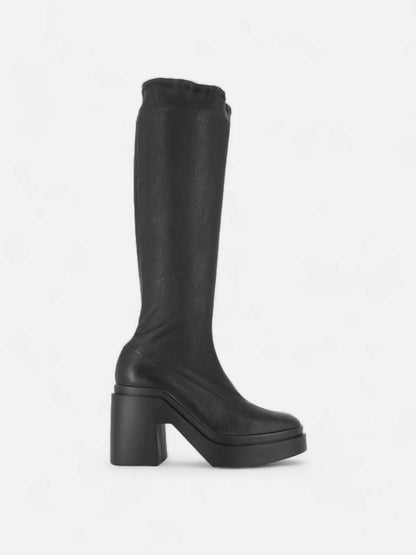 HIGH BOOTS NALINI boots, stretch lambskin black Clergerie