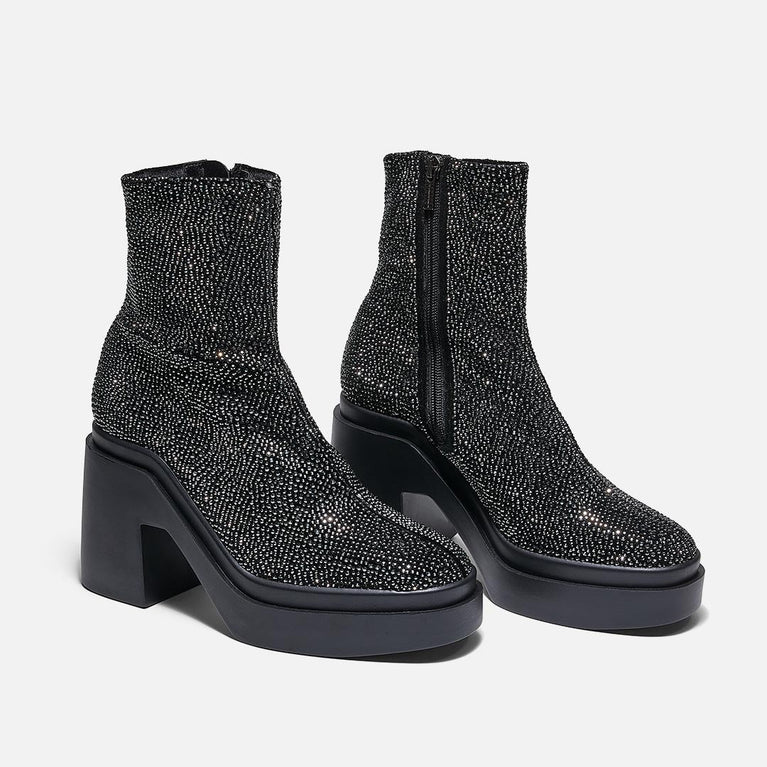 ANKLE BOOTS - NAVA ANKLE BOOTS, BLACK FABRIC - 3606063315678 - Clergerie Paris - Europe