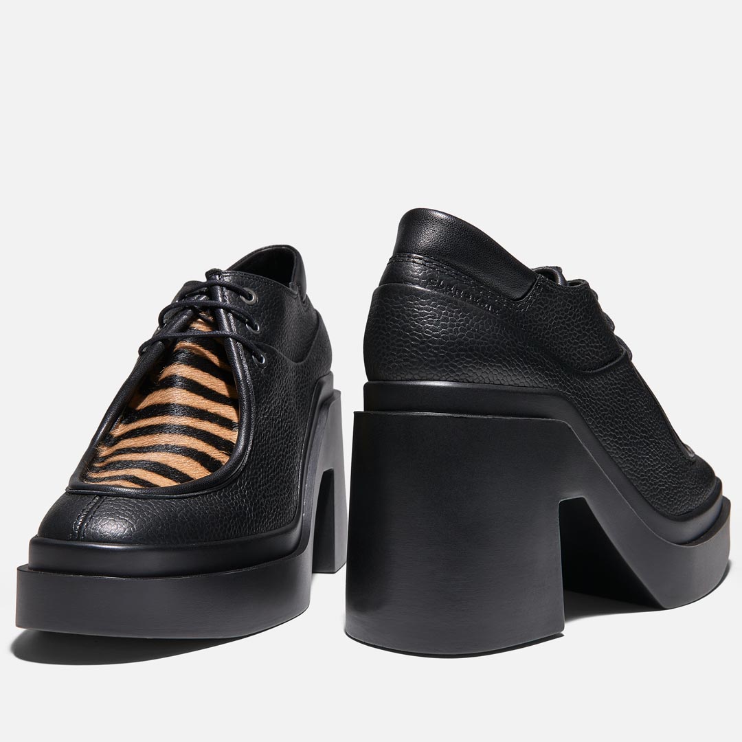 DERBIES - NELLO DERBIES, BLACK CALFSKIN - 3606063315227 - Clergerie Paris - Europe