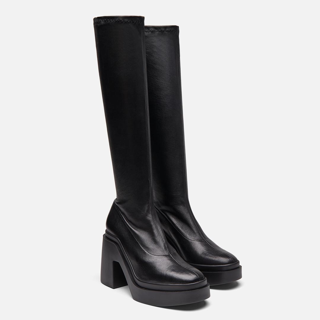 BOOTS - NELLY BOOTS, BLACK LAMBSKIN - 3606063198172 - Clergerie Paris - Europe