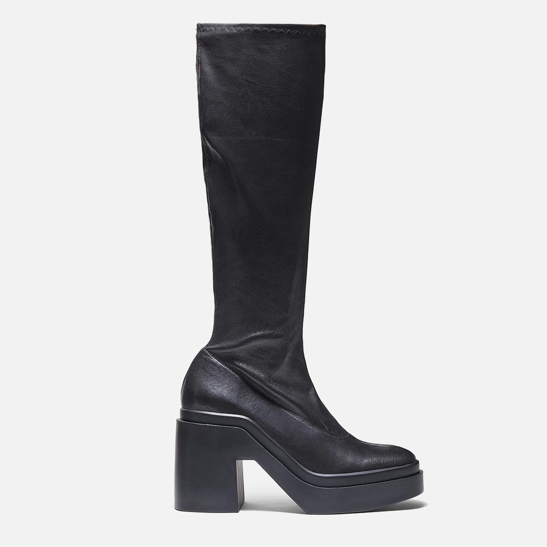 BOOTS - NELLY BOOTS, BLACK LAMBSKIN - 3606063198172 - Clergerie Paris - Europe