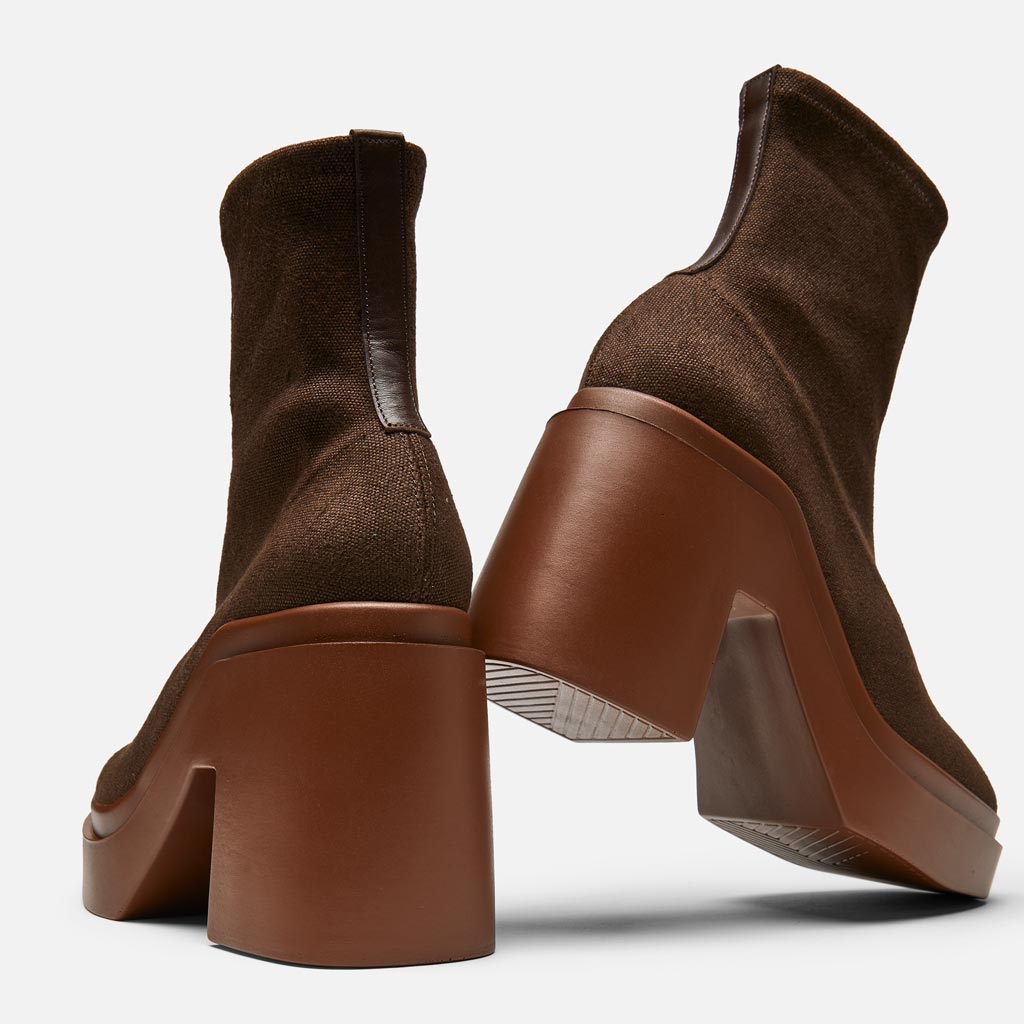 ANKLE BOOTS - Nina Ankle Boots, Coconut Brown Stretch Lambskin - 3606063554091 - Clergerie Paris - Europe