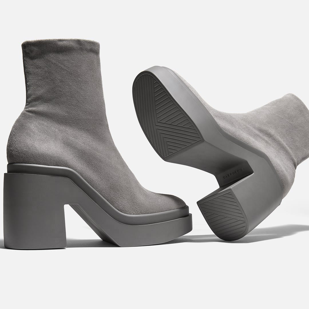 ANKLE BOOTS - NINA ANKLE BOOTS, GREY LAMBSKIN - 3606063197854 - Clergerie Paris - Europe