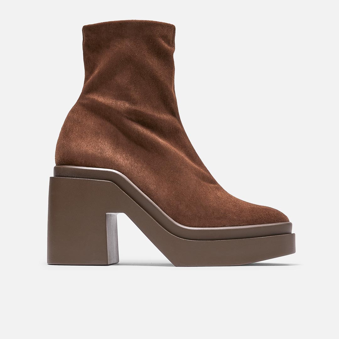 ANKLE BOOTS - NINA ANKLE BOOTS, WOOD BROWN LAMBSKIN - 3606063197687 - Clergerie Paris - Europe