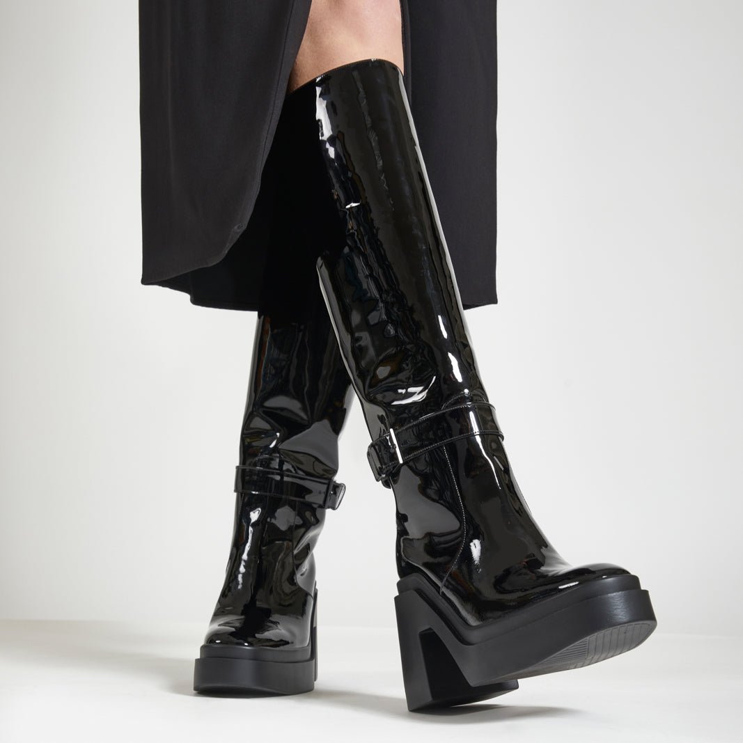BOOTS - NINON BOOTS, BLACK PATENT CALFSKIN - 3606063270830 - Clergerie Paris - Europe