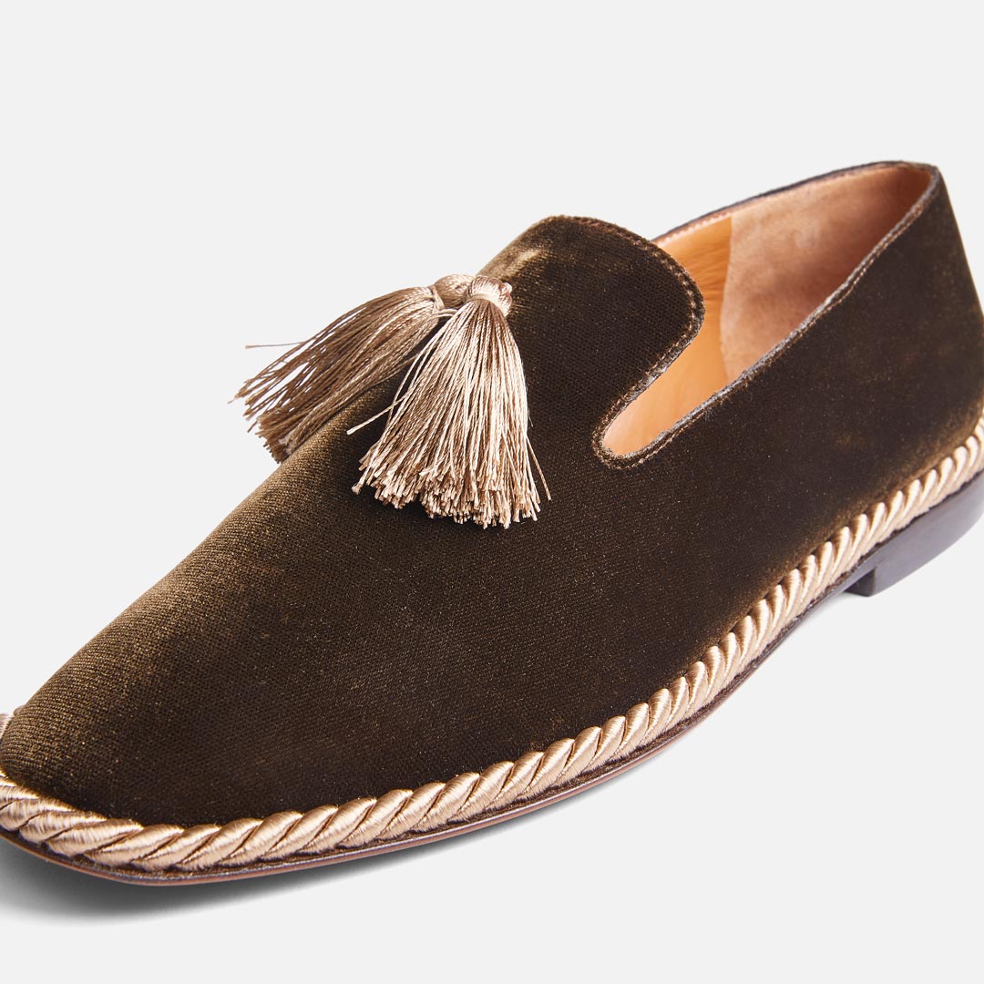LOAFERS - OXANNA LOAFERS, WOOD BROWN VELVET - 3606063338660 - Clergerie Paris - Europe