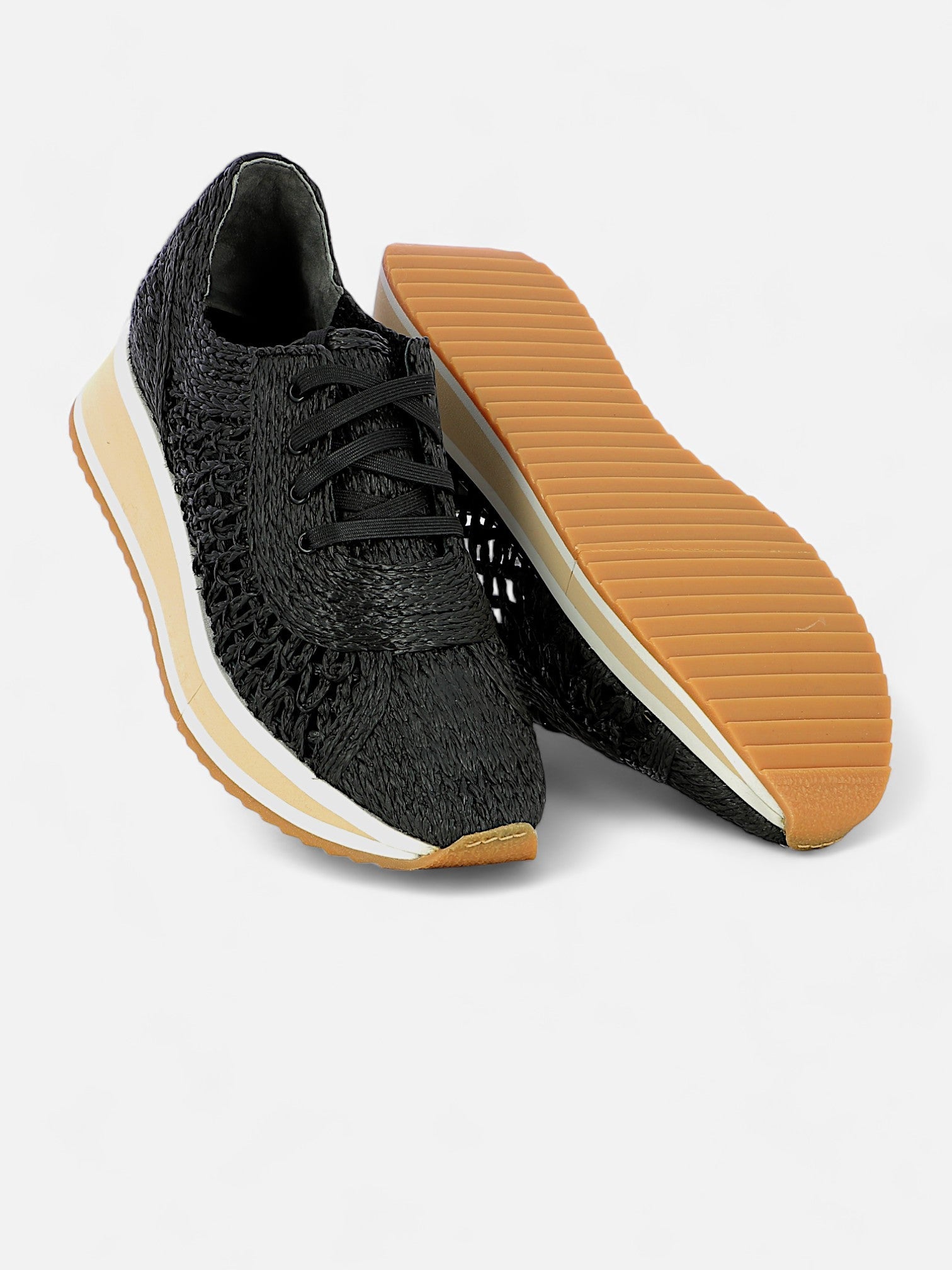 SNEAKERS - OZAN sneakers, braided fibers black - 3606064004991 - Clergerie Paris - Europe
