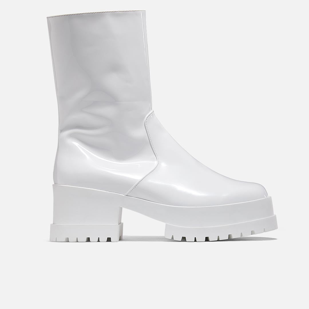 ANKLE BOOTS - WILMER ANKLE BOOTS, WHITE PATENT CALFSKIN - 3606063195638 - Clergerie Paris - Europe